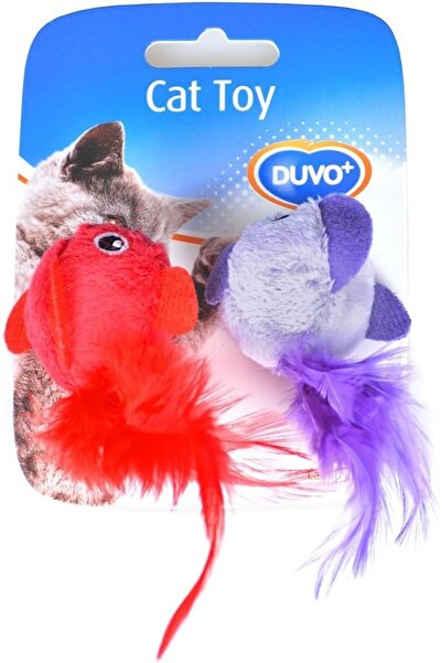 Duvo تشكيلة طيور ذات ريش أحمر/أرجواني 13 × 10 × 3.5 سم - عدد 2 قطعة