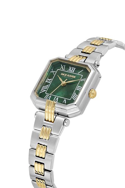 Dice Kayek Dk.1.Ag1412.05 Square Dial Steel Band Steel Case 3 Atm Water Resistant Metallic-Golden Ren