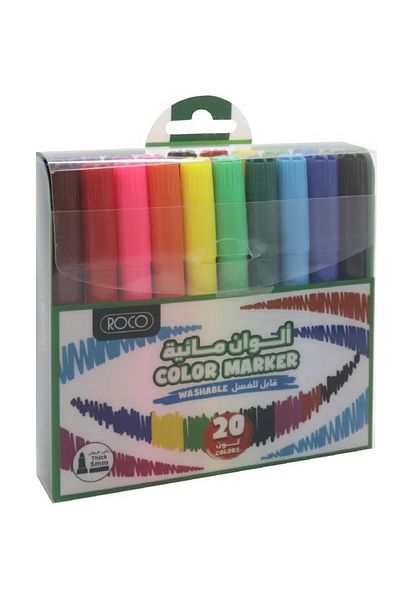 Roco Watercolor Marker – Broad Line with Round Tip for Smooth, Blendable Strokes