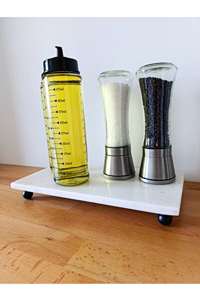 Bella Maison Mermer Dikdörtgen Sunum Standı Naturel (15x30)