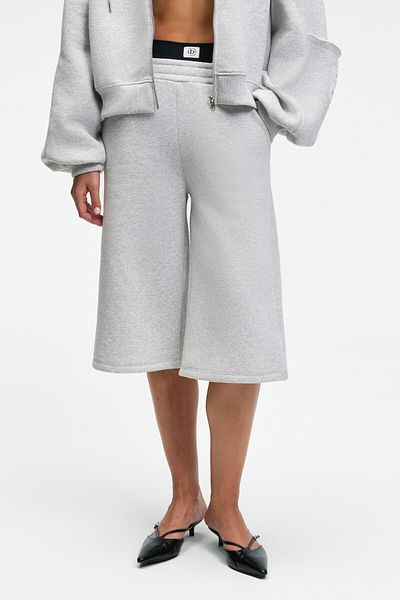 GRIMELANGE Elpihra women's Oversized elastic waist double pocket grimelange shorts & bermuda
