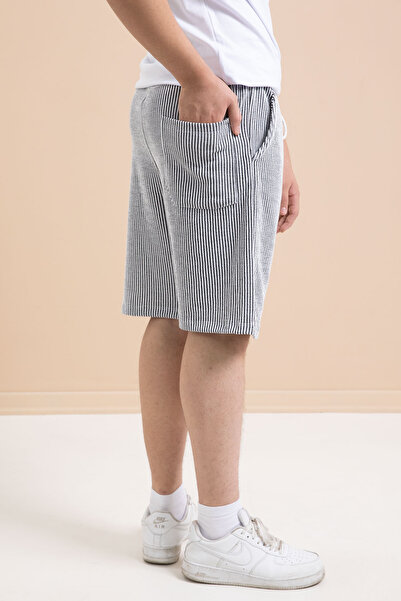 Cansın Mini Füme Su Yolu Beli Lastikli Erkek Şort 21368