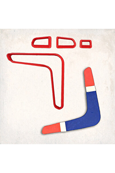 Butedo Bumerang Detay Kurabiye Kalıp Seti 4’lü