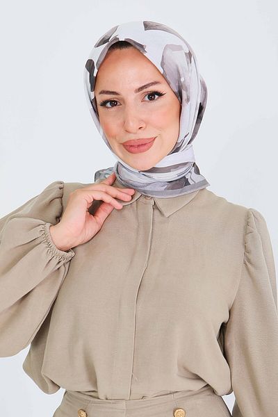 TOFİSA Patterned Bamboo Shawl Beige - 27522