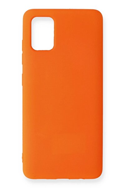 CepteToptan Myt09 Samsung Galaxy A51 Case Nano Inside Velvet Silicone - Orange