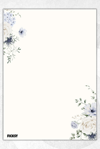 Ficksy دفتر ملاحظات A5 بدون خطوط - 50 ورقة - مذكرة - دفتر ملاحظات - ورق ملاحظات