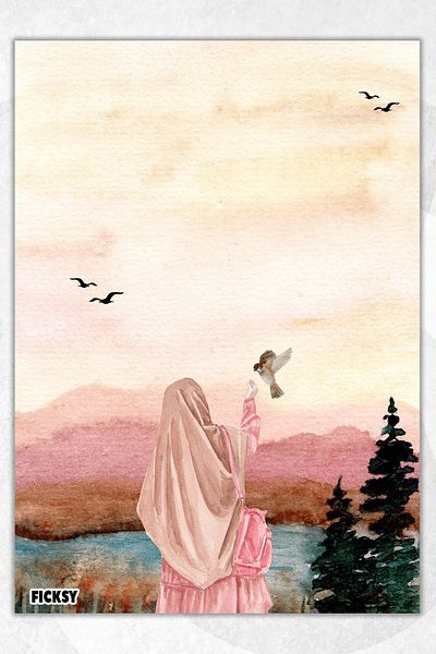 Ficksy Islamic Muslim Hijab Girl Notepad - A5 Size - 50 Sheets - Notepad - Memopad - Memo Pad - to Do List