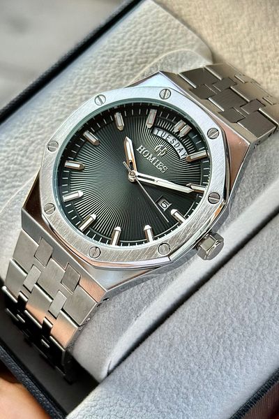 Homies Men's Wristwatch Steel Band Ap Model with Date and Calendar Original Gift Box Bracelet Gift.