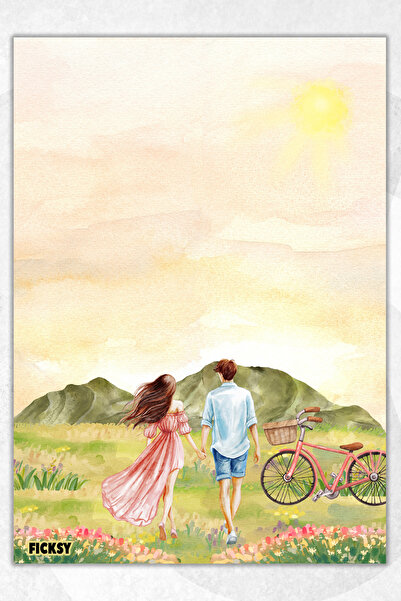 Ficksy دفتر ملاحظات A5 Love بدون خطوط - 50 ورقة - مذكرة - دفتر ملاحظات - دفتر...