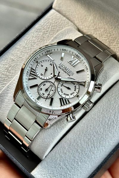 Homies Men's Wristwatch Steel Band Works All Functions Original Gift Box with Bracelet Gift.