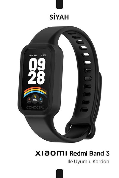 CONOCER Xiaomi Redmi Smart Band 3 Compatible Case Silicone Cord High Quality