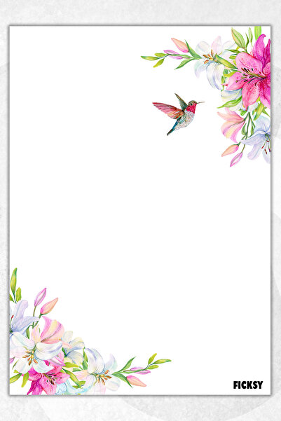 Ficksy ورق ملاحظات على شكل زهرة - مقاس A5 - 50 ورقة - مفكرة - مذكرة - مفكرة - قائمة المهام - دفتر ملاحظات