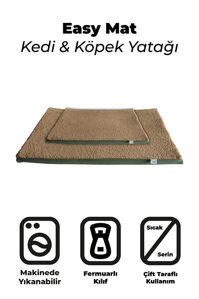 Jungolica Pet Products Easymat, Reversible, Removable Cover, Washable, Cat and Dog Mat
