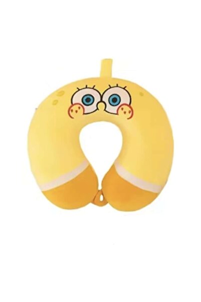MASHASHOP Pernă de călătorie pentru copii, design Spongebob, galbenă