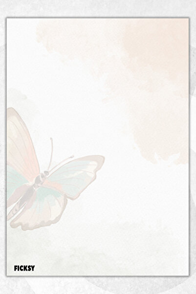 Ficksy ورق ملاحظات على شكل فراشة - مقاس A5 - 50 ورقة - مفكرة - مذكرة - مفكرة - قائمة المهام - دفتر ملاحظات