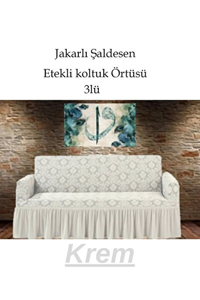 upmall Şal Desen Jakarlı Koltuk, Kanepe, Çekyat Örtüsü, Likralı, Etekli, Kolt...