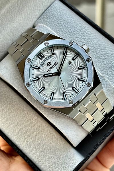 Homies Men's Wristwatch Steel Band Ap Model with Date and Calendar Original Gift Box Bracelet Gift.