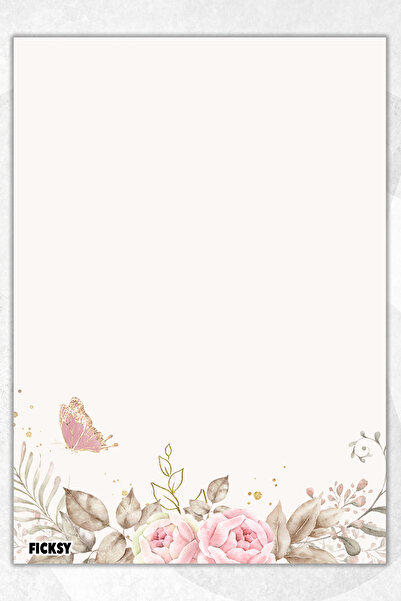 Ficksy ورق ملاحظات على شكل زهرة - مقاس A5 - 50 ورقة - مفكرة - مذكرة - مفكرة - قائمة المهام - دفتر ملاحظات