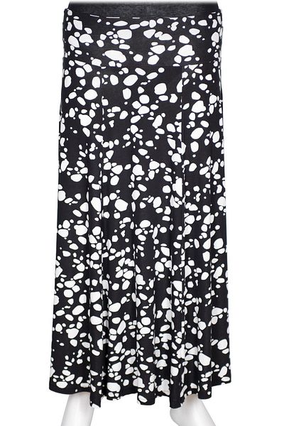Barem Women's Desire Corsage 6-Piece Patterned Combed Cotton Black Skirt D56