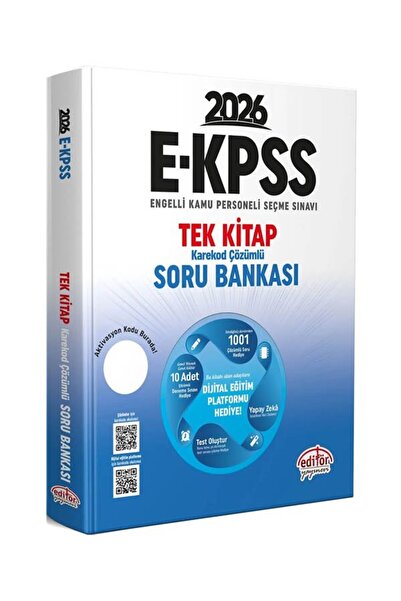 Anla Kazan Yayınları Editör 2026 EKPSS Soru Bankası Tek Kitap