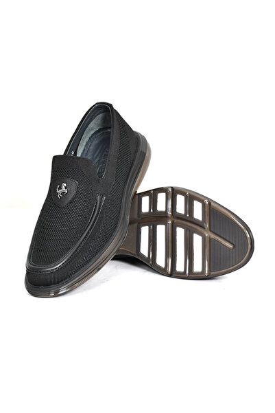 Tuna Knitwear Knitted Navy Blue Loafer Men's Shoes Eva/Tpu Sole - 3011