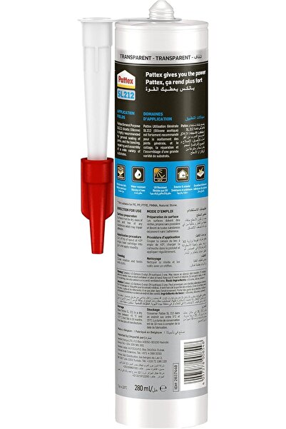 Pattex Transparent Silicone Sealant SL212
