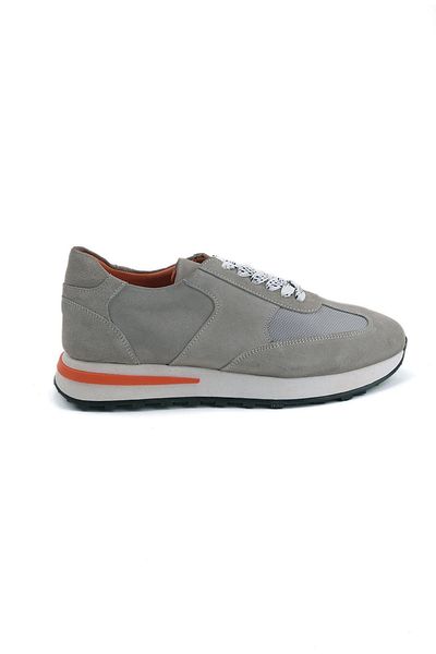 Morven Men's Gray Seasonal Casual Leather Sneakers