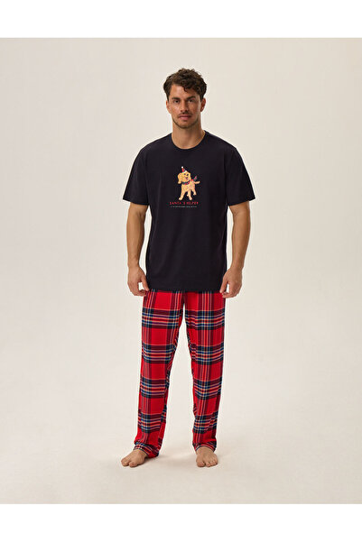 ESOTIQ Set de pijamale pentru bărbați HOMME, format din două piese, tricou și...