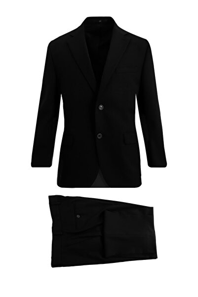 Uki SİYAH 4 Drop Klasik Takım Elbise