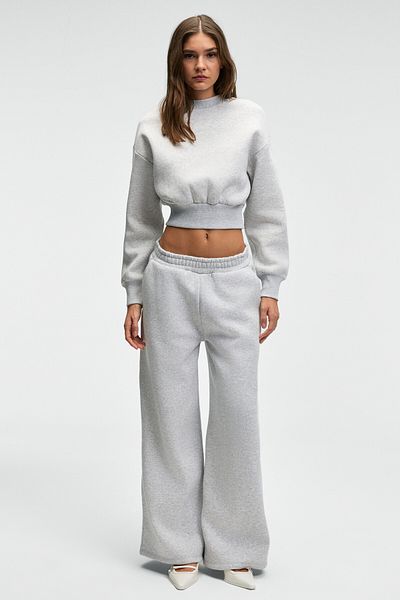 GRIMELANGE Enavie Women's Oversize Elastic Waist Double Pocket Grimelange Sweatpants