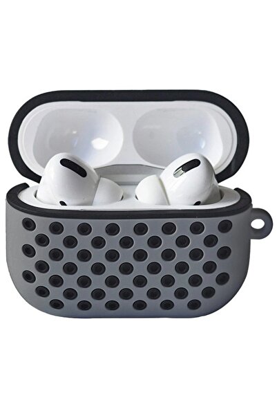 CepteToptan Myt09 AirPods Pro 2 (2Nd Generation) Sports Perforated Case - Gray-Black