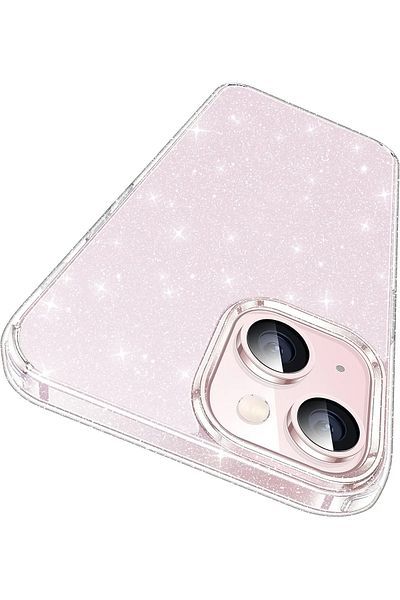 EDELFU Glitter Non-Yellowing Hard Cover Protective Phone Case Compatible for iPhone 13 & 14 (Not Silicone)