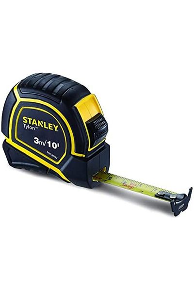 Stanley Tylon Short Tape Measure 3M/10' X 15Mm, Yellow/Black