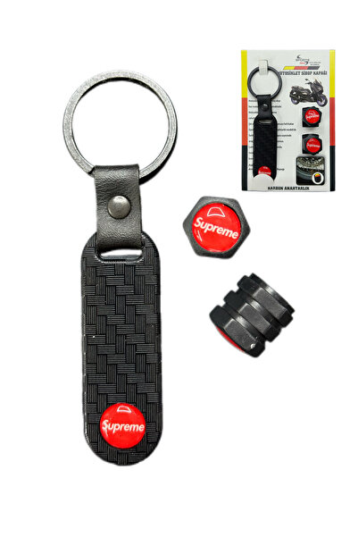 OTO SÜSLEN İSTANBUL Capac pentru robinet cu breloc pentru motocicletă, roșu