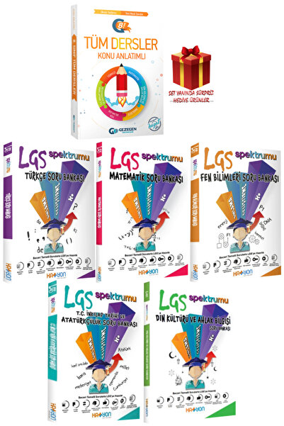 Gezegen Yayıncılık 8. Sınıf Konu Anlatımlı+ LGS Katyon Türkçe+ Matematik+ Fen+ İnkılap Tarihi+ Din Soru Bankası