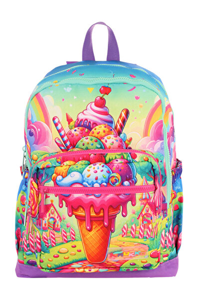 ELATAE Waterproof Fabric Girl's Multi-Eye Orthopedic Backpack School Bag L5251