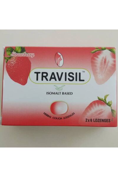 TRAZESIL LOZENGES STRAWBERRY FLAVOUR 12S