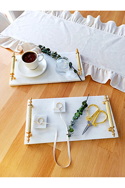 Full Set Söz / Nişan Seti - Nişan Tepsisi Damat Kahvesi Tepsisi - Gold Detaylı Sunum Tepsisi