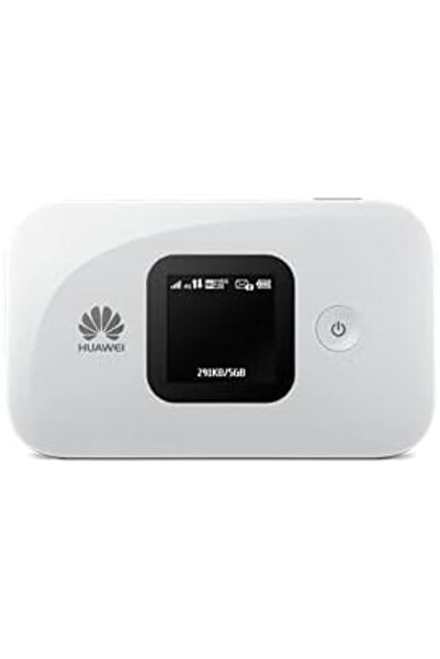 Huawei نقطة اتصال واي فاي متنقلة E5577-321 بسرعة 150 ميجابت في الثانية بتقنية 4G LTE، بطارية 3000 مللي أمبير في الساعة (12 ساعة عمل)، أبيض