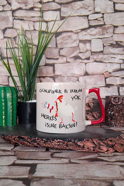 qoeuyl boutique Good Morning, No Excuses Printed Funny Gift Colorful Cup with Handle-Mug Cup