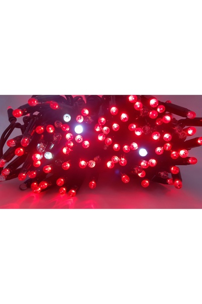 SDX Market Instalație liniară de Crăciun cu FLASH, 6 m, 60 LED-uri, fir roșu,...