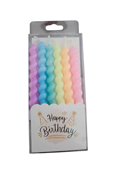 Happy Birthday Renkli Mum Burgulu 6'lı