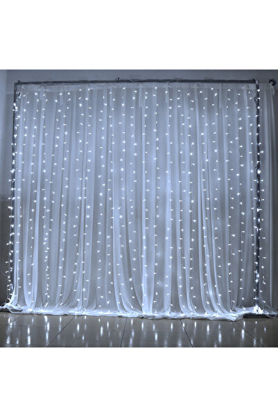 SDX Market Instalație de Crăciun, 3 m x 3 m, Cortină, Alb Rece, 300 LED-uri, ...