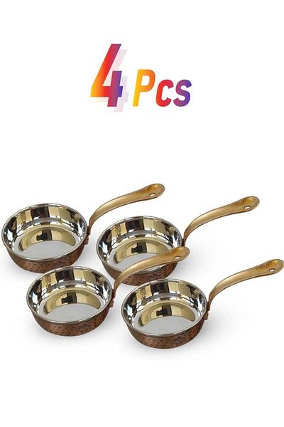 Bin shihoon Set of 4 Hammered Copper Serving Casseroles 8inch