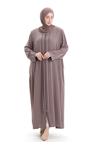 GÖZDE GİYİM GÜNDELİK HAC VEUMRELİK ÖNÜ BOYDAN İKİ TARAFI TAŞLI FERACE