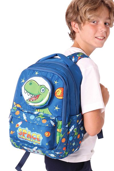 ELATAE Waterproof Fabric Boy's Multi-Eye Orthopedic Backpack School Bag L5252