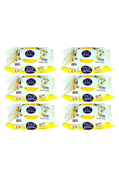 Papilion Chamomile Extract Wet Towel 100X6 - 600 Sheets