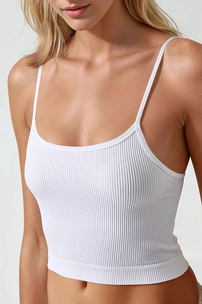 Hiccup Fitted Crew Neck Basic Tank Top
