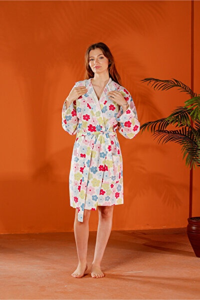 NiBU %100 Pamuk Waffle Unisex Bornoz