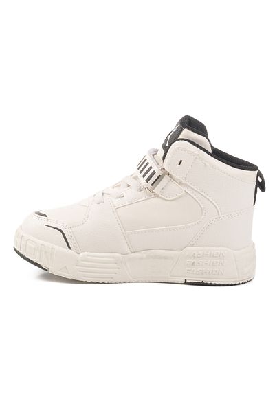Cool White Velcro Boy Hi Sneaker